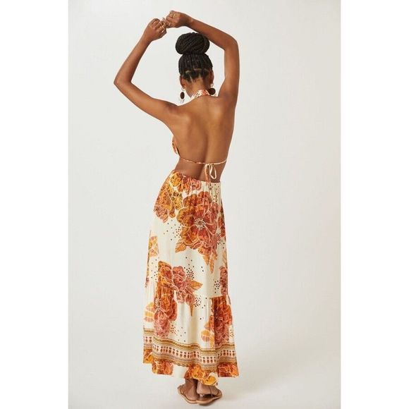 Anthropologie Farm Rio Cutout Floral Maxi Dress - Picture 3 of 9